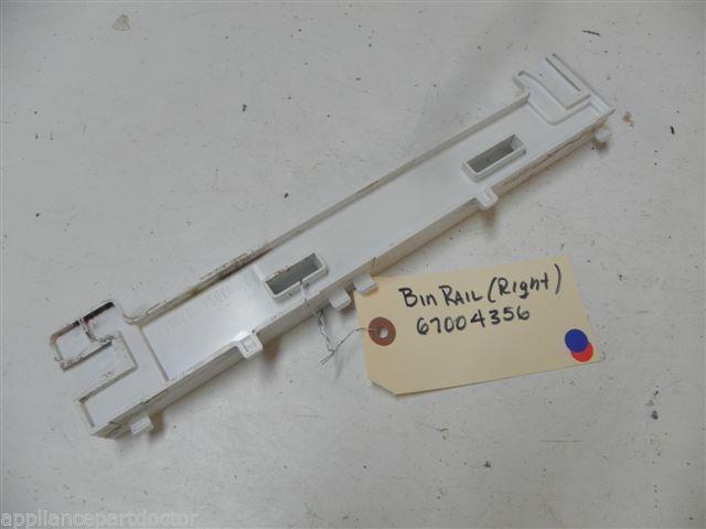 MAYTAG REFRIGERATOR 67004356 RT BIN RAIL USED PART ASSEMBLY MAYTAG REFRIGERATOR 67004356 RT BIN RAIL USED PART ASSEMBLY